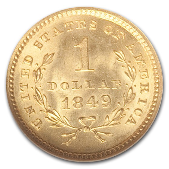 Buy 1849 $1 Liberty Head Gold MS-65 NGC | APMEX