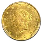 1849 $1 Liberty Head Gold Open Wreath MS-63 PCGS