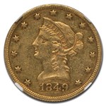 1849 $10 Liberty Gold Eagle AU-50 NGC