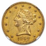 1849 $10 Liberty Gold Eagle AU-50 NGC