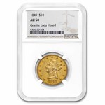 1849 $10 Liberty Gold Eagle AU-50 NGC