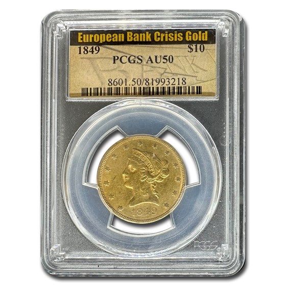 1849 $10 Liberty Gold Eagle AU-50 PCGS 1849 $10 Liberty Gold Eagle AU-50 PCGS