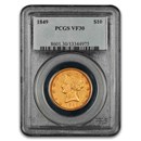1849 $10 Liberty Gold Eagle VF-30 PCGS
