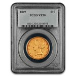 1849 $10 Liberty Gold Eagle VF-30 PCGS