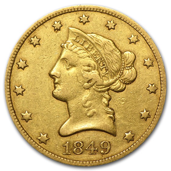 1849 $10 Liberty Gold Eagle VF 1849 $10 Liberty Gold Eagle VF