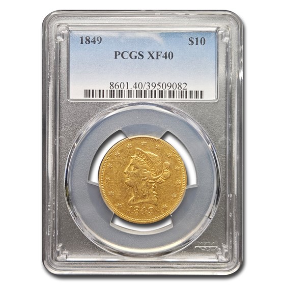 1849 $10 Liberty Gold Eagle XF-40 PCGS 1849 $10 Liberty Gold Eagle XF-40 PCGS