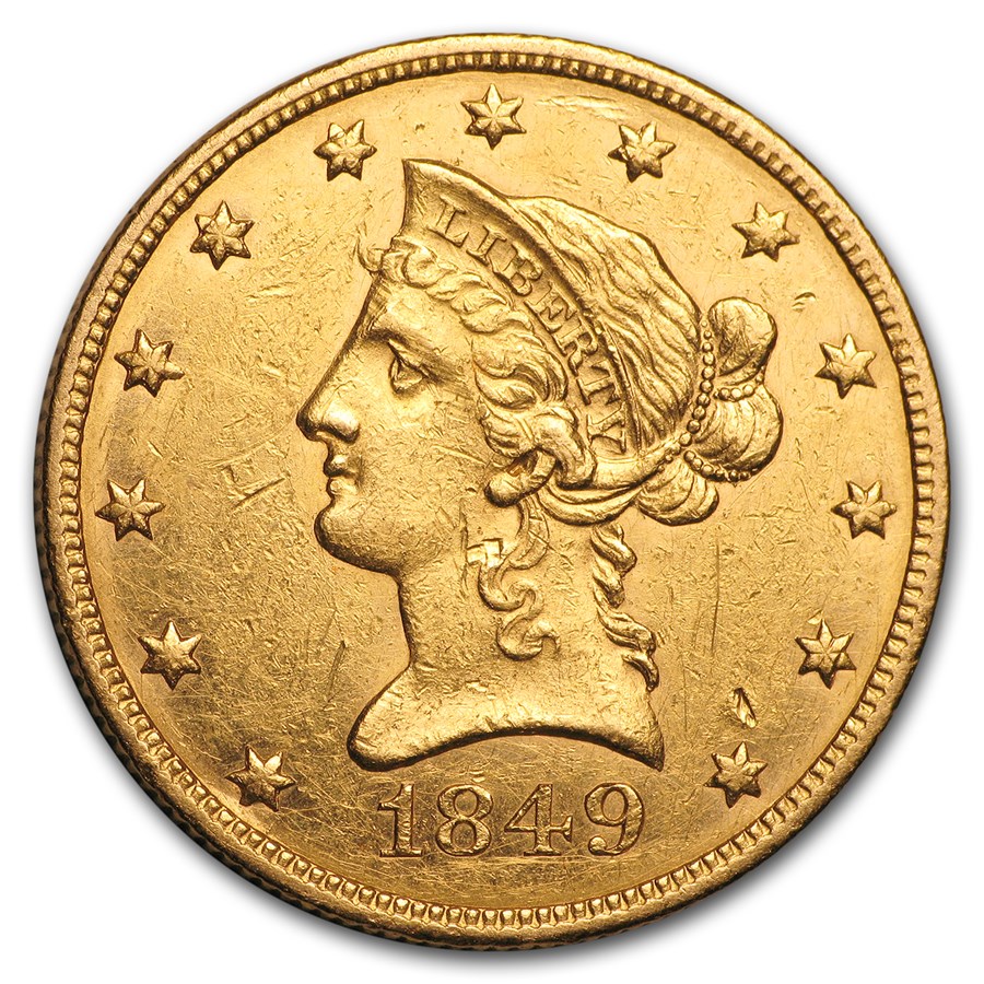 1849 $10 Liberty Gold Eagle XF
