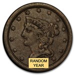 1849-1857 Braided Hair Half Cent VG-VF