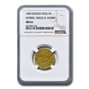 1849 $5 Gold Half Eagle Greg & Norris California MS-61 NGC 1849 $5 Gold Half Eagle Greg & Norris California MS-61 NGC