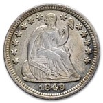 1849/6 Liberty Seated Half Dime AU