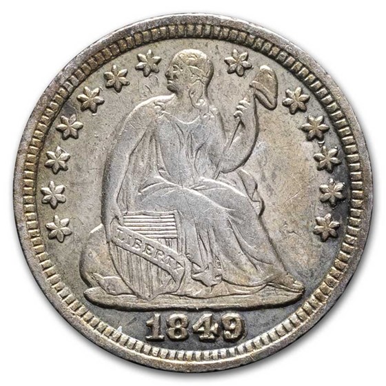 1849/6 Liberty Seated Half Dime AU 1849/6 Liberty Seated Half Dime AU