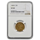 1849-C $5 Liberty Gold Half Eagle XF-40 NGC