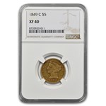 1849-C $5 Liberty Gold Half Eagle XF-40 NGC