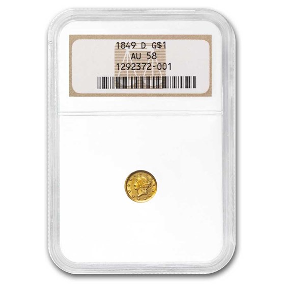 1849-D $1 Liberty Head Gold AU-58 NGC 1849-D $1 Liberty Head Gold AU-58 NGC