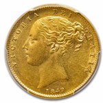 1849 Great Britain Gold Sovereign Victoria Shield AU-55 PCGS
