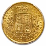 1849 Great Britain Gold Sovereign Victoria Shield AU-55 PCGS