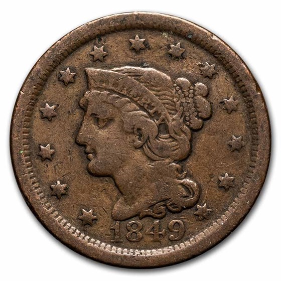 1849 Large Cent Fine 1849 Large Cent Fine