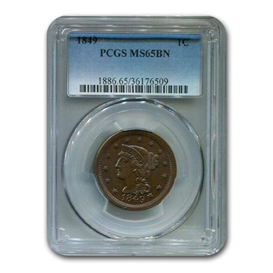 1849 Large Cent MS-65 PCGS (Brown) 1849 Large Cent MS-65 PCGS (Brown)