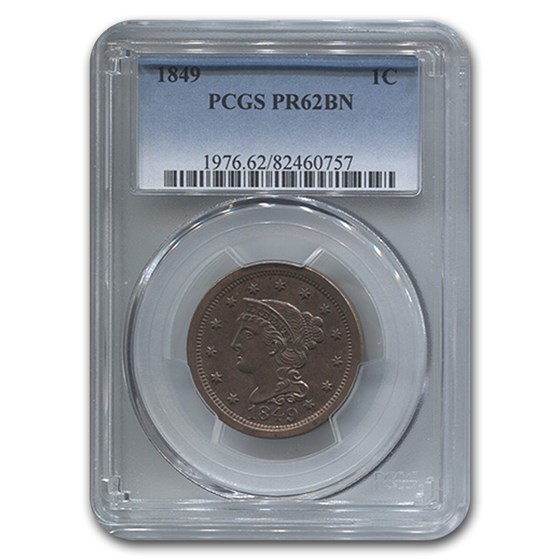 1849 Large Cent PR-62 PCGS (Brown) 1849 Large Cent PR-62 PCGS (Brown)