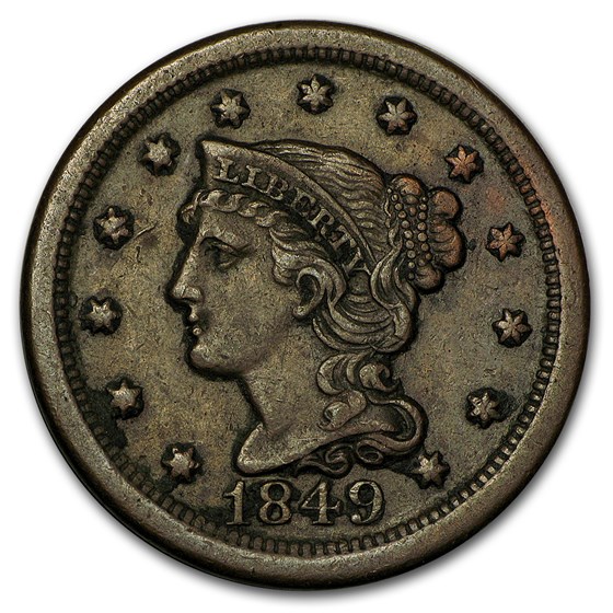 1849 Large Cent VF