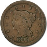1849 Large Cent VG