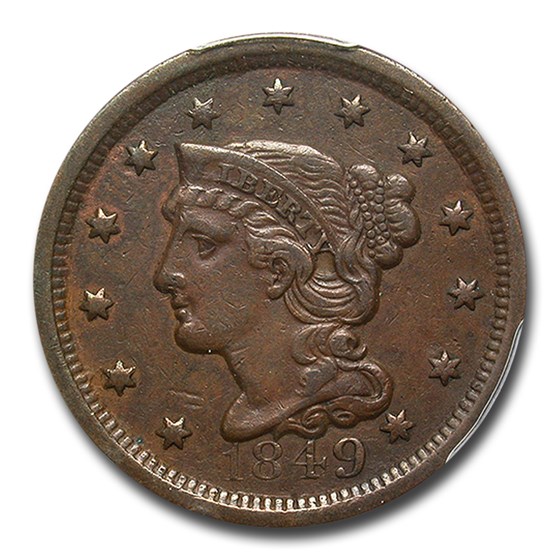 1849 Large Cent XF-40 PCGS 1849 Large Cent XF-40 PCGS