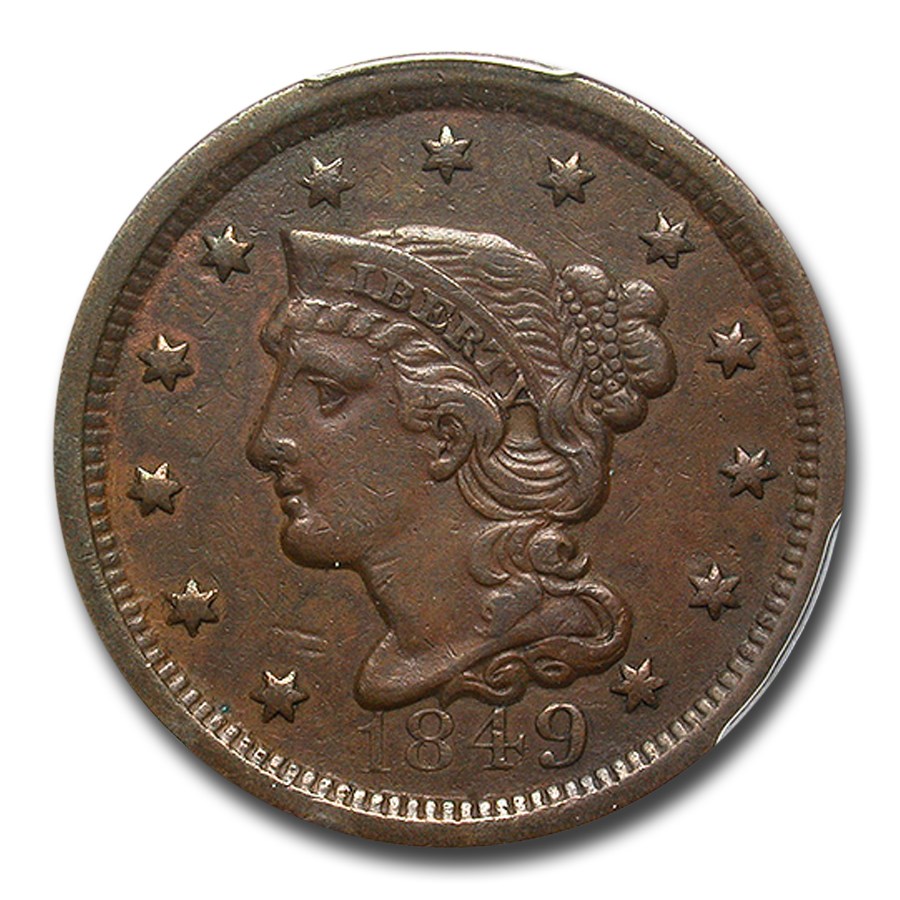 1849 Large Cent XF-40 PCGS