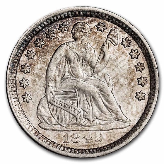 1849 Liberty Seated Half Dime AU 1849 Liberty Seated Half Dime AU