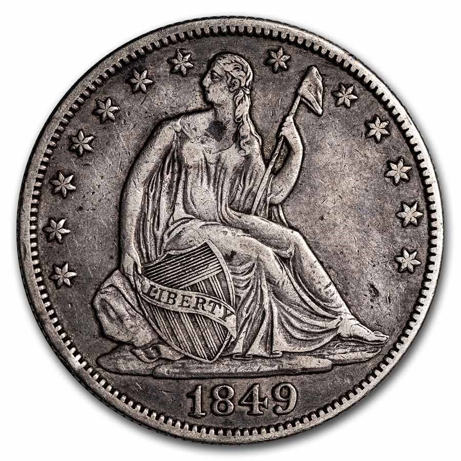 1849 Liberty Seated Half Dollar XF