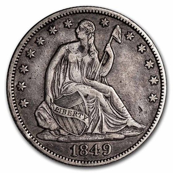 1849 Liberty Seated Half Dollar XF 1849 Liberty Seated Half Dollar XF