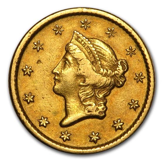 1849-O $1 Liberty Head Gold Dollar Open Wreath XF 1849-O $1 Liberty Head Gold Dollar Open Wreath XF