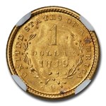 1849-O $1 Liberty Head Gold MS-65 NGC CAC (EX: Col E. H.R Green)