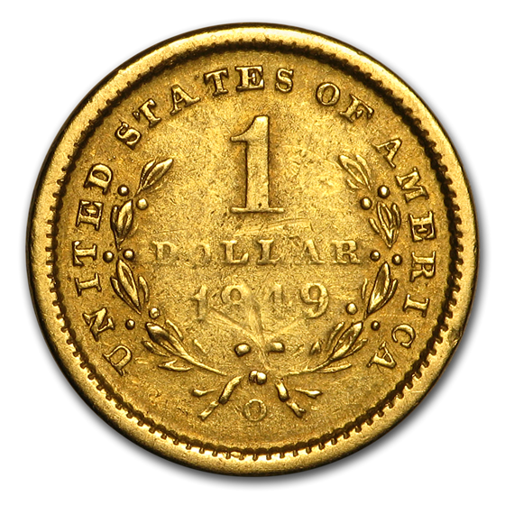 1849-O $1 Liberty Head Gold Open Wreath XF Coin For Sale | $1.00 U.S ...