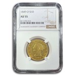 1849-O $10 Liberty Gold Eagle AU-55 NGC