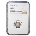 1849-O Liberty Seated Half Dime AU-58 NGC