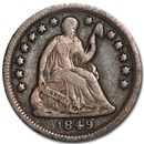 1849-O Liberty Seated Half Dime VF