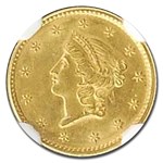 1850 $1 Indian Head Gold MS-64 NGC CAC