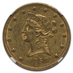 1850 $10 Liberty Gold Eagle AU-53 NGC (Small Date)