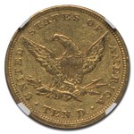 1850 $10 Liberty Gold Eagle AU-53 NGC (Small Date)
