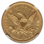 1850 $10 Liberty Gold Eagle Large Date AU-50 NGC