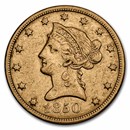 1850 $10 Liberty Gold Eagle Large Date XF