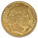 1850-1851 France Gold 10 Francs Ceres Head Avg Circ