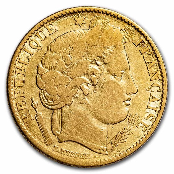 1850-1851 France Gold 10 Francs Ceres Head (BU) 1850-1851 France Gold 10 Francs Ceres Head (BU)