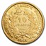 1850-1851 France Gold 10 Francs Ceres Head (BU)