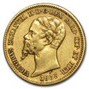 1850-1861 Sardinia Gold 20 Lire Vittorio Emanuele II Avg Circ