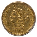 1850 $2.50 Liberty Gold Quarter Eagle AU-50 PCGS