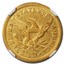 1850 $2.50 Liberty Gold Quarter Eagle AU-53 NGC