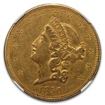 1850 $20 Liberty Gold Double Eagle AU-50 NGC