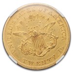 1850 $20 Liberty Gold Double Eagle AU-50 NGC