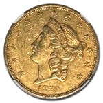 1850 $20 Liberty Gold Double Eagle AU-53 NGC